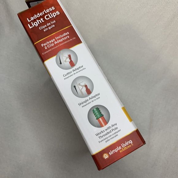 Ladderless Light Clips Outdoor Christmas Lights 50 Count Gutters Shingles Decor - Picture 9 of 10